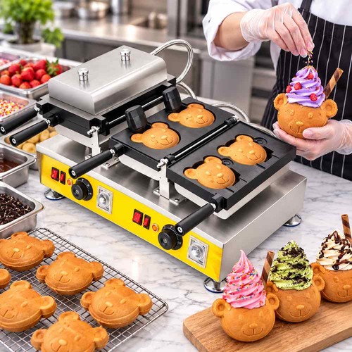 Commercial bear waffle maker - bear,